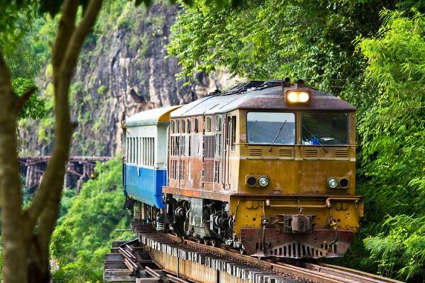 The Bridge Over the River Kwai with Train